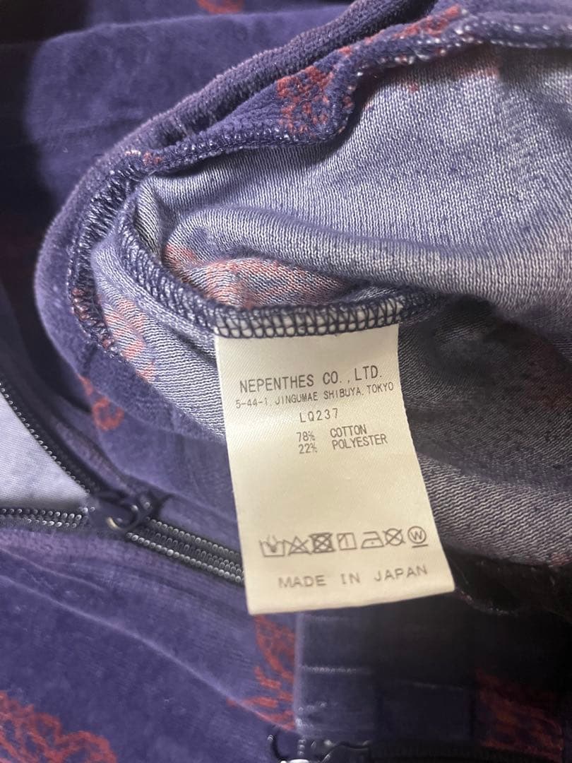 Needles 蝶柄 トラックジャケット ベロア