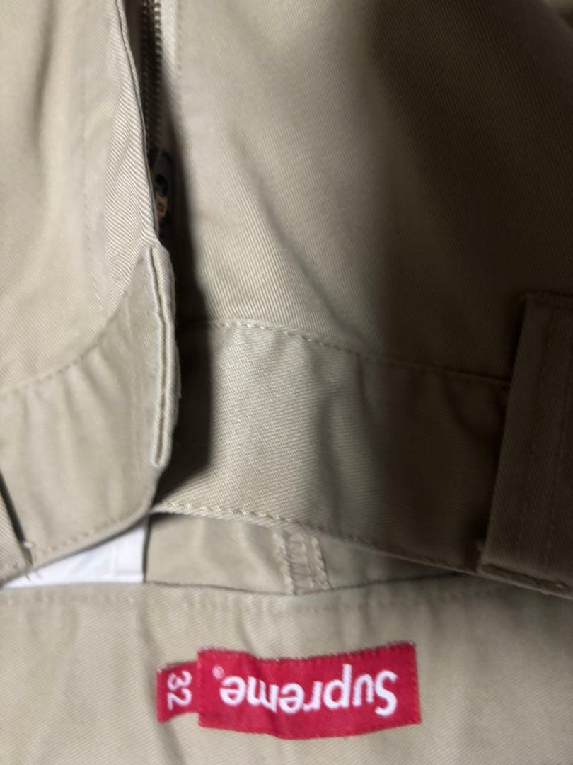 supreme チノパン　ベージュ　32