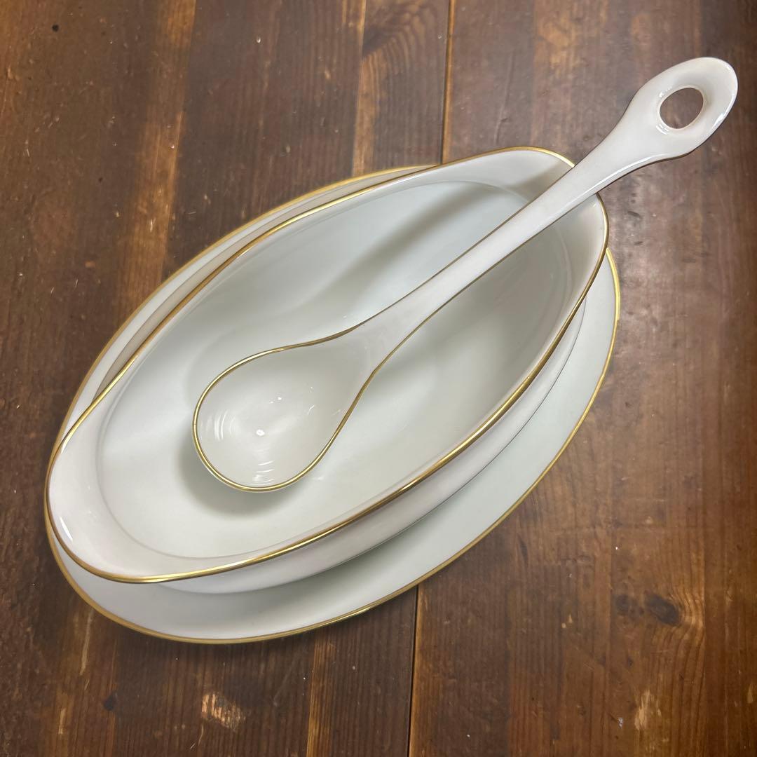 希少　レア　リチャードジノリ　インペログリーン　ソースボード　レードル付き