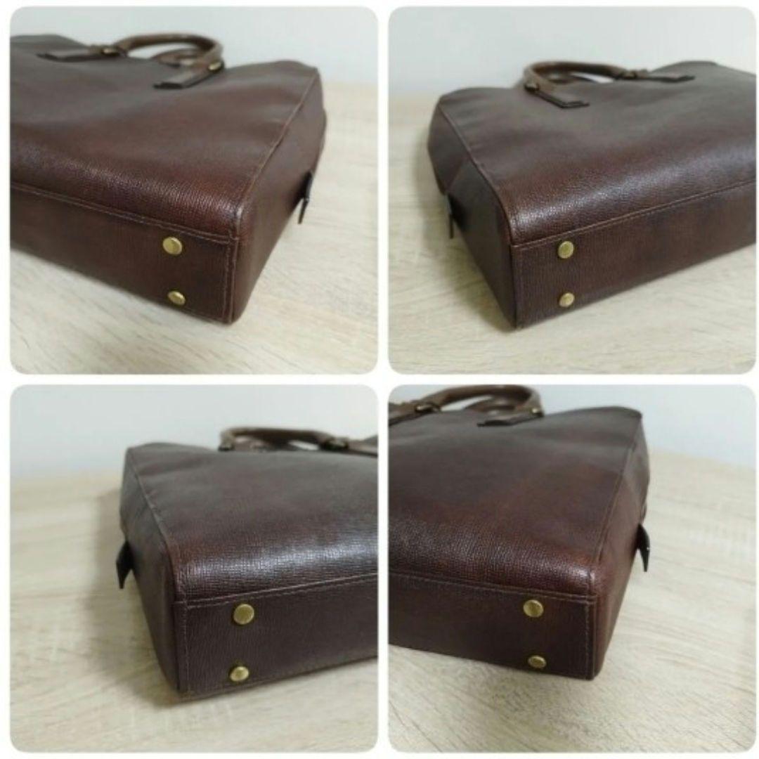 定価7.3万★ダンゲンテン ブリーフケース レザービジネスバッグ ブラウン 本革