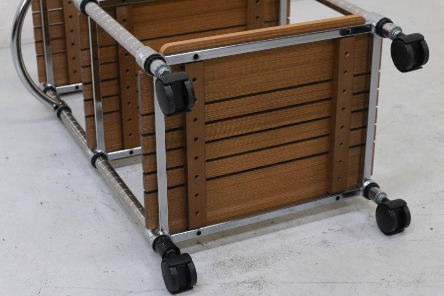 ホームエレクター ブランチシェルフ サイドワゴン 3段 木製棚 組立て式家具