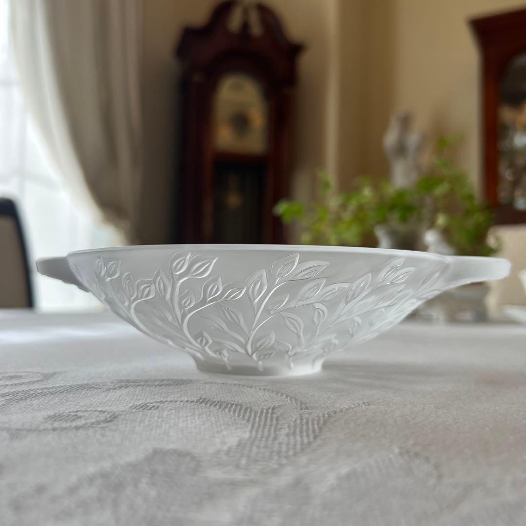 【ラリック】 フランス　Lalique クリスタル ボウル　小物入　小皿　箱付