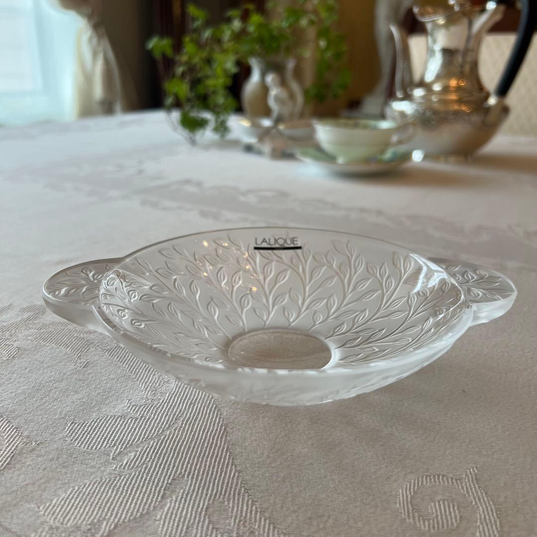 【ラリック】 フランス　Lalique クリスタル ボウル　小物入　小皿　箱付
