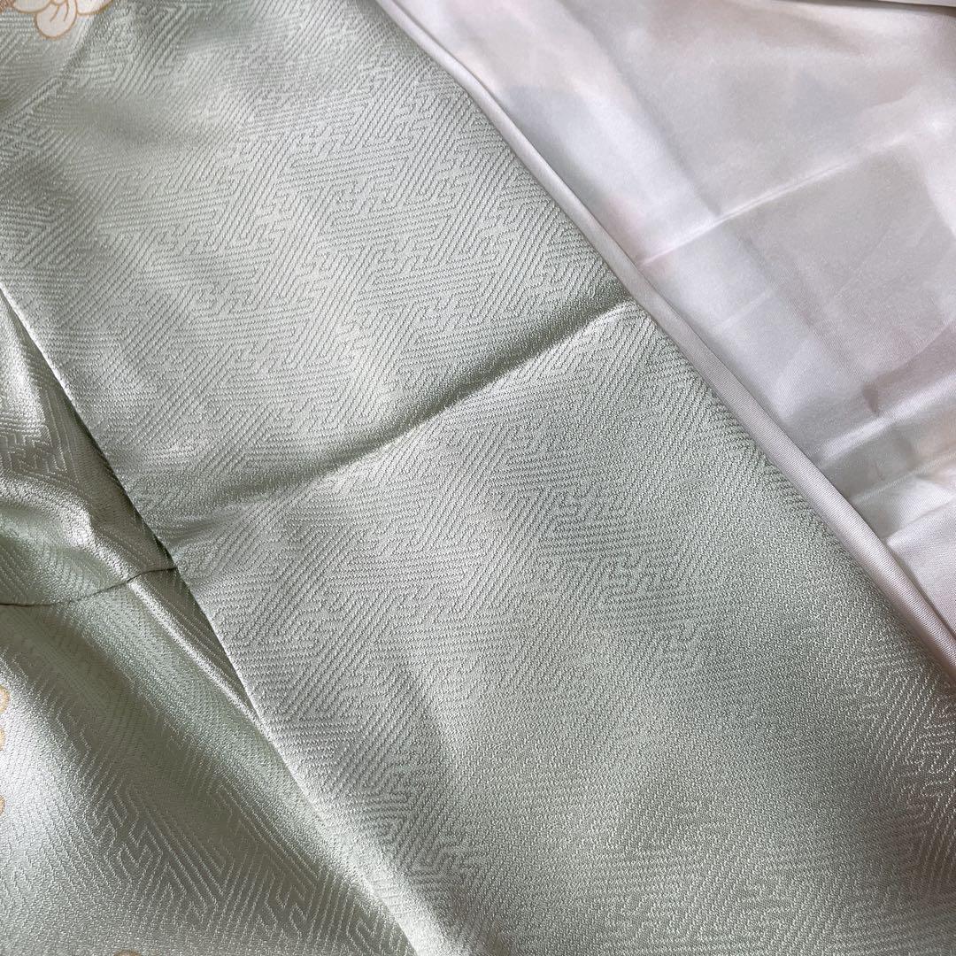 訪問着　フルセット　辻ヶ花　桜のような辻ヶ花　金駒刺繍　綸子　半衿　着物　Q5