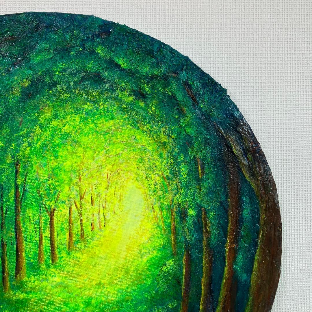 絵画　アクリル画　原画　希望への道　癒し　光　風景画　S.I