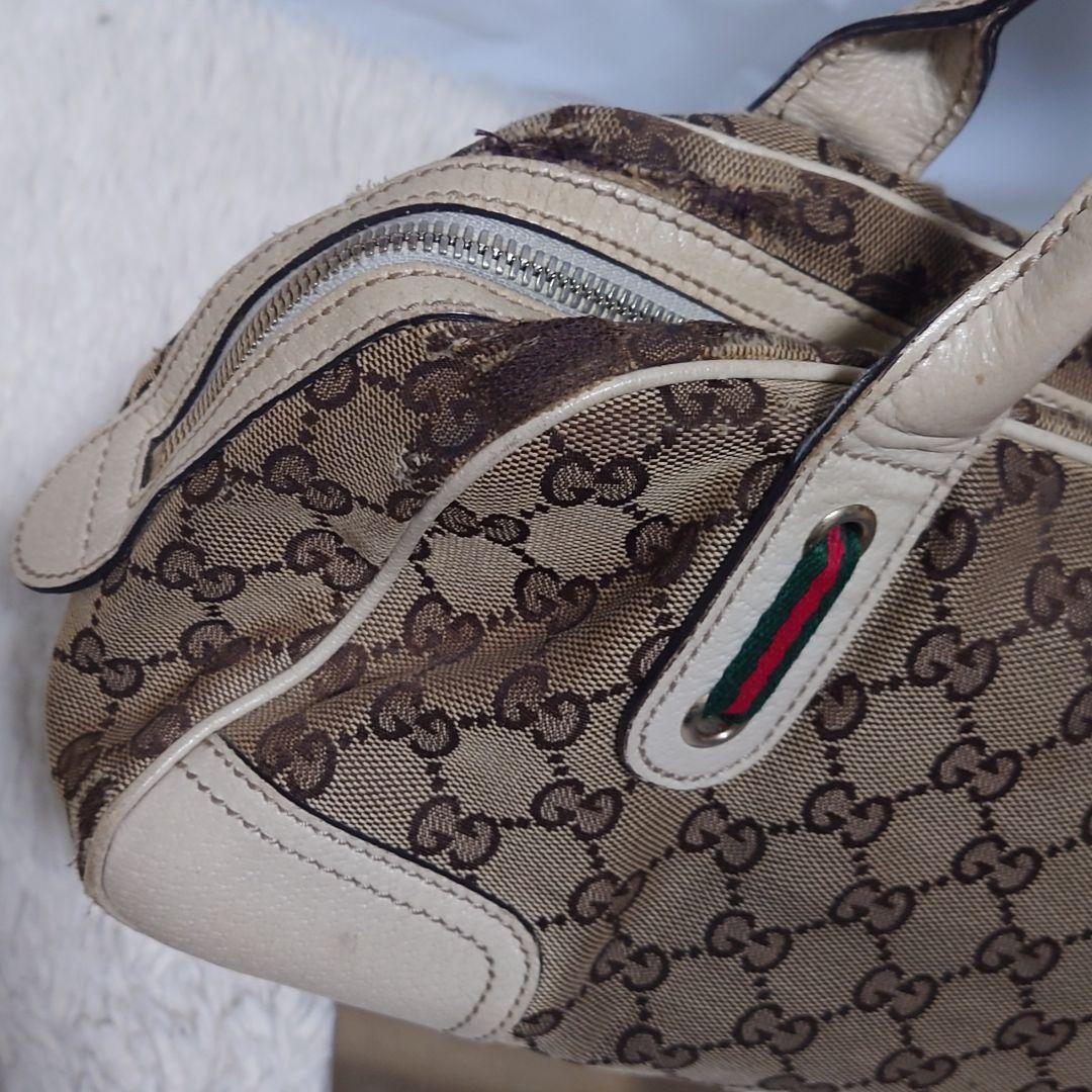 【希少】GUCCI ミニボストンバッグ GG柄 シェリーラインリボン プリンシー