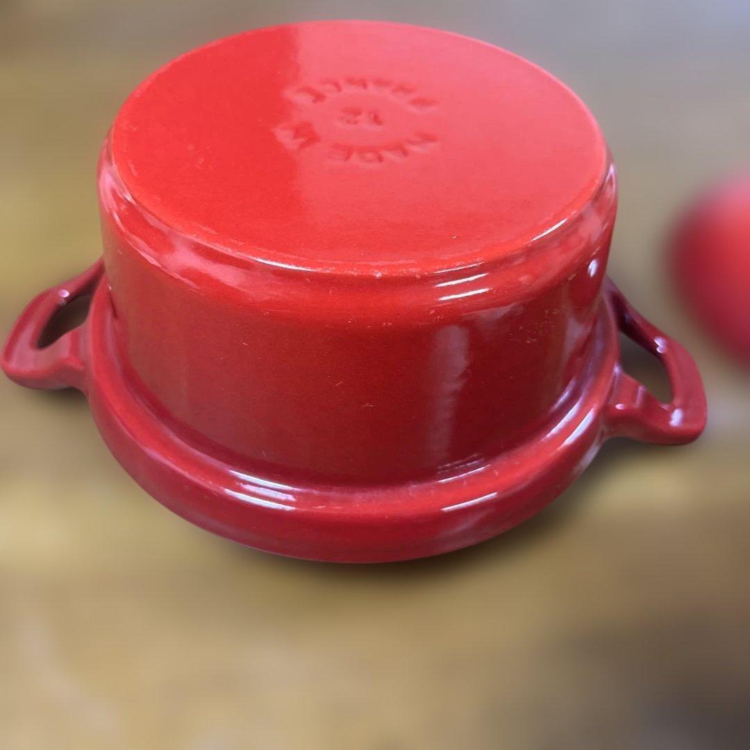 staubストウブ ミニ ココットラウンドヴィンテージシリーズチェリー12cm