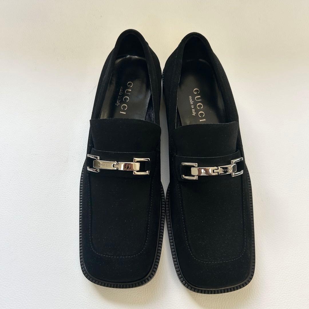 新品未使用✨GUCCI グッチ ホースビット ローファー スエード ブラック