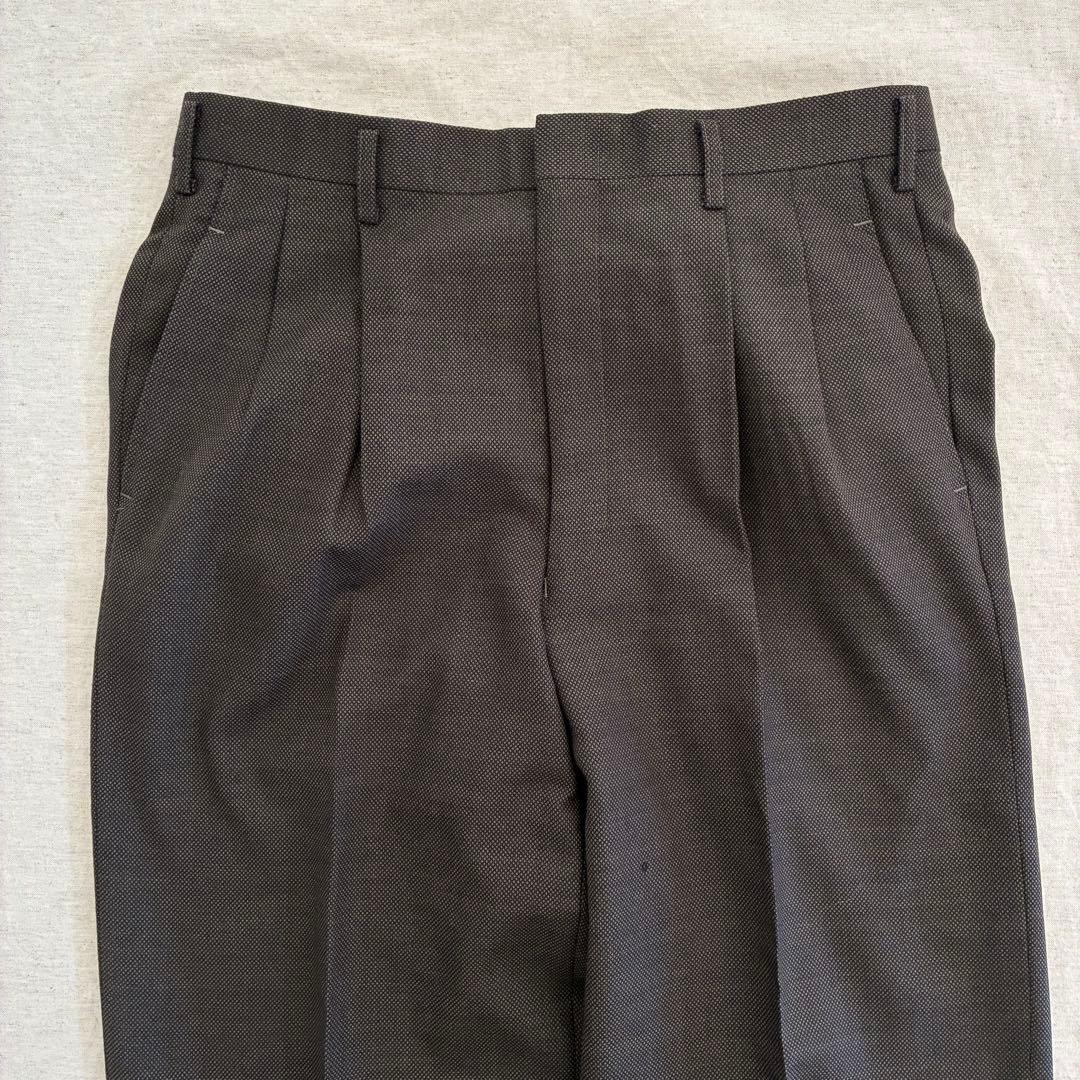 スーツセットアップ ダブルブレスト 3B ダークブラウン ウール混 成人式