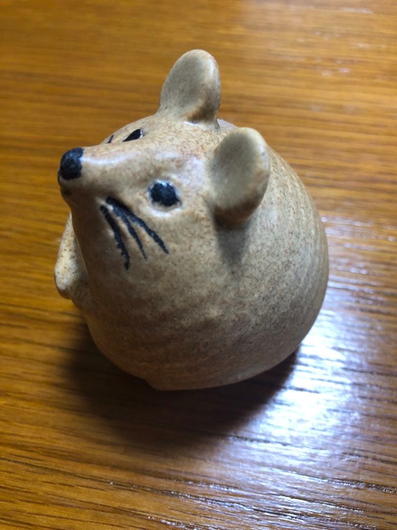 リサラーソン ３匹のねずみ ブラウン 置物 北欧雑貨 lisa larson