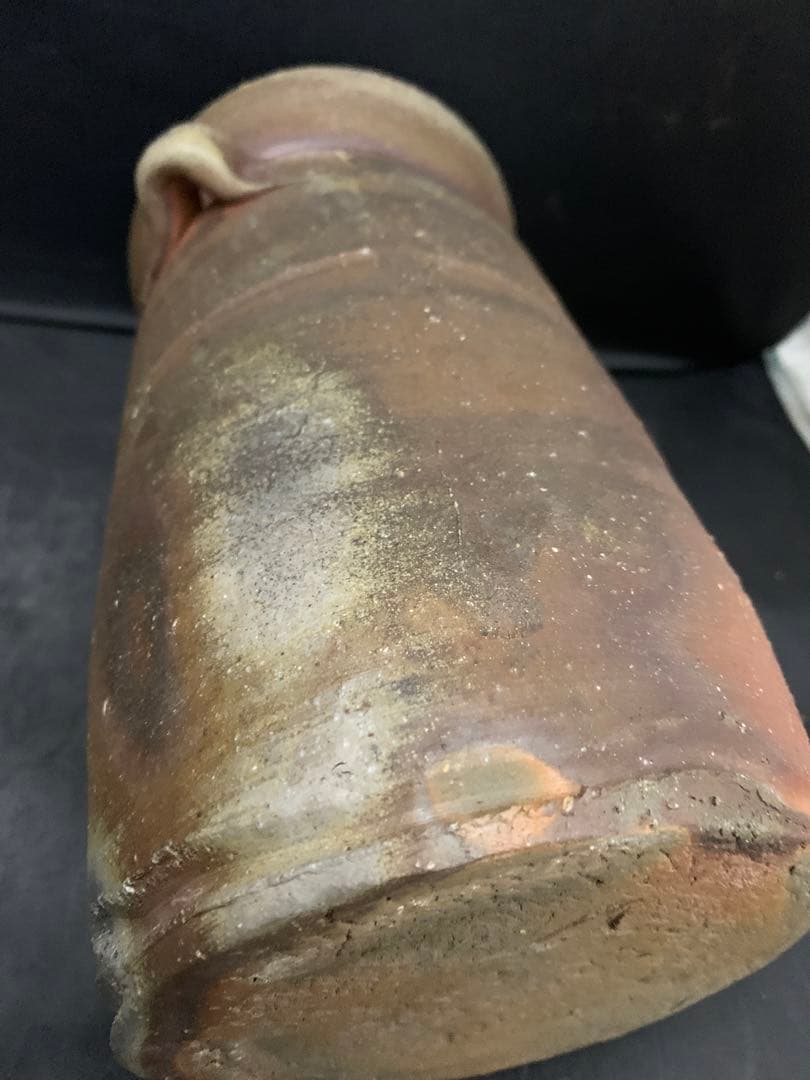 備前焼　正宗悟　花入　栞共箱付き