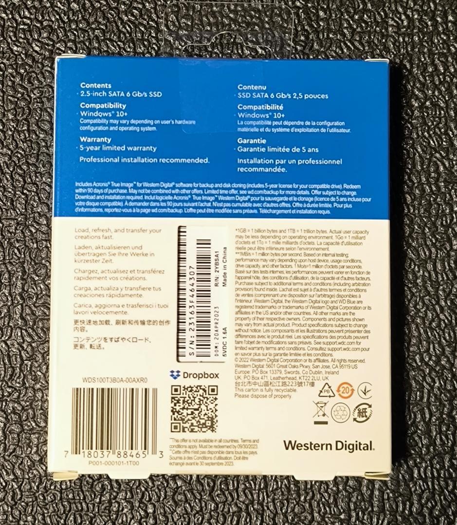 【新品】WD Blue 1TB SA510 SATA SSD