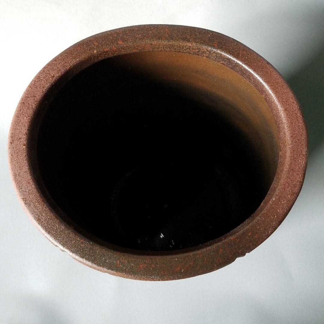 信楽焼傘立て  小判型前面彫 高さ５０cm