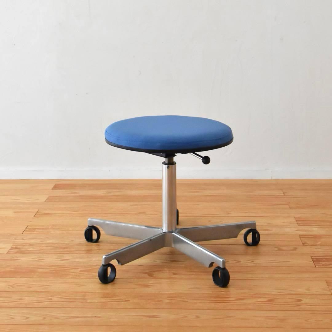 KEVI デンマーク　Fritz Hansen 昇降式　回転椅子　アルミナム