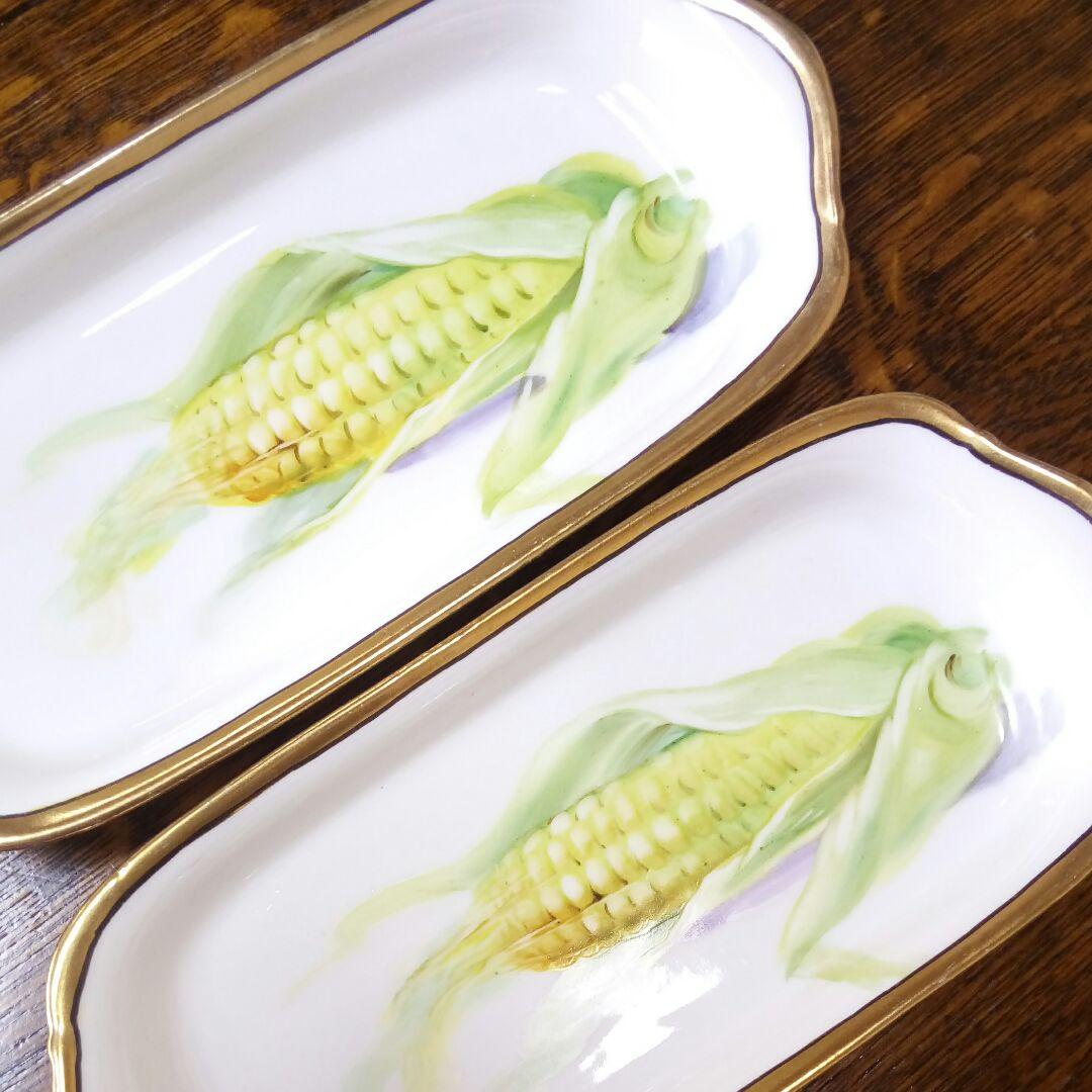 希少 オールドノリタケ とうもろこし絵 セット
