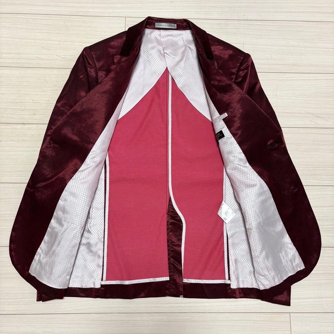 美品 Y2K■ミッシェルクランオム■セットアップ スーツ 光沢 結婚式 二次会