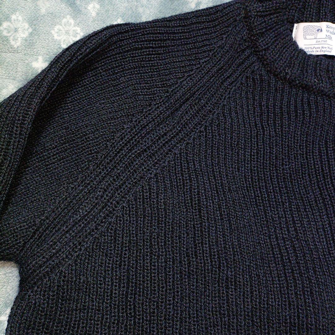 ケリーウーレンミルズ フィッシャーマン リブ クルーネック セーター 40
