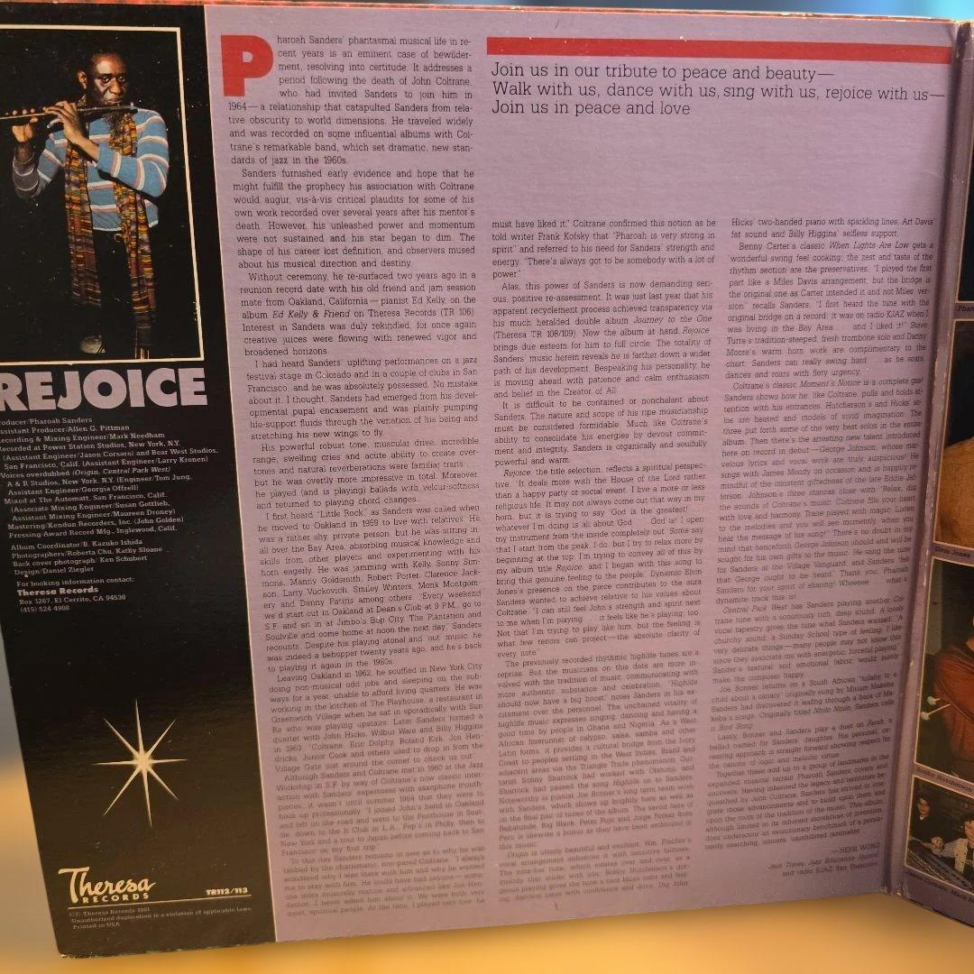 Pharoah Sanders Rejoice 2枚組LP