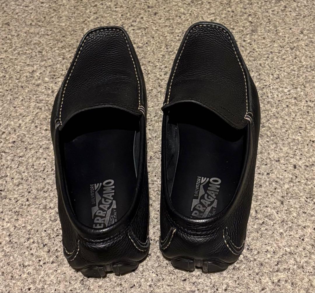 フェラガモ ドライビングシューズ ブラック 26cm