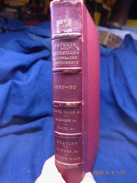 英文　英国の特許と出願・1889−1892 　特許イラストが満載　海外で7万
