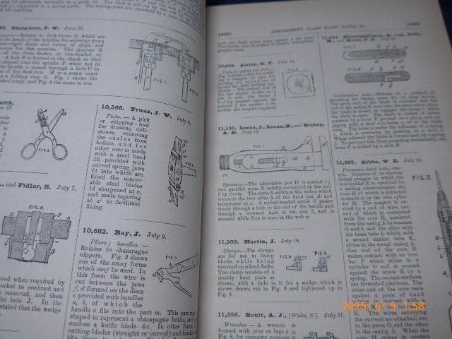 英文　英国の特許と出願・1889−1892 　特許イラストが満載　海外で7万