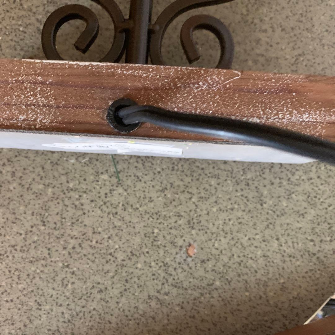 アンティーク　木に電気スタンド