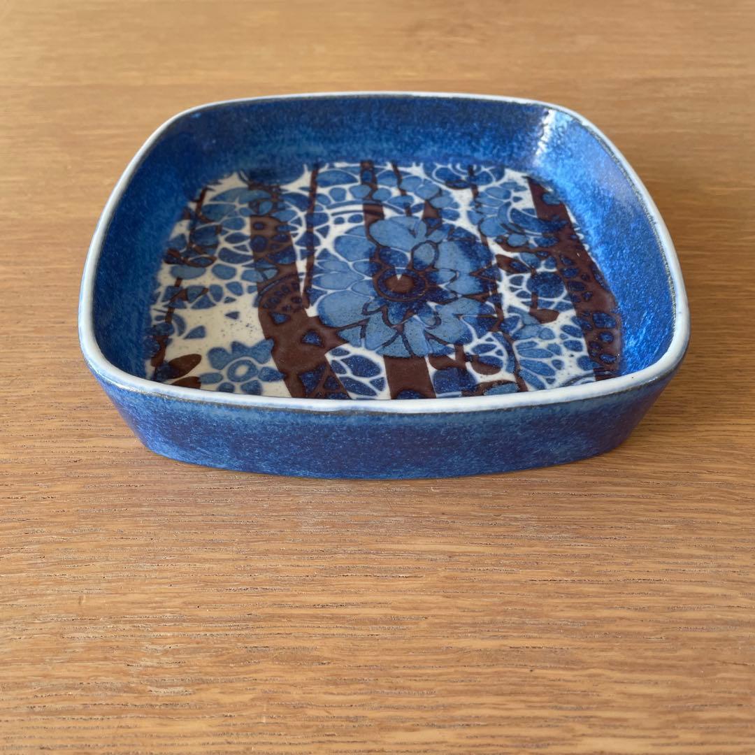 【美品】ロイヤルコペンハーゲン　バッカ　角皿　ブルー