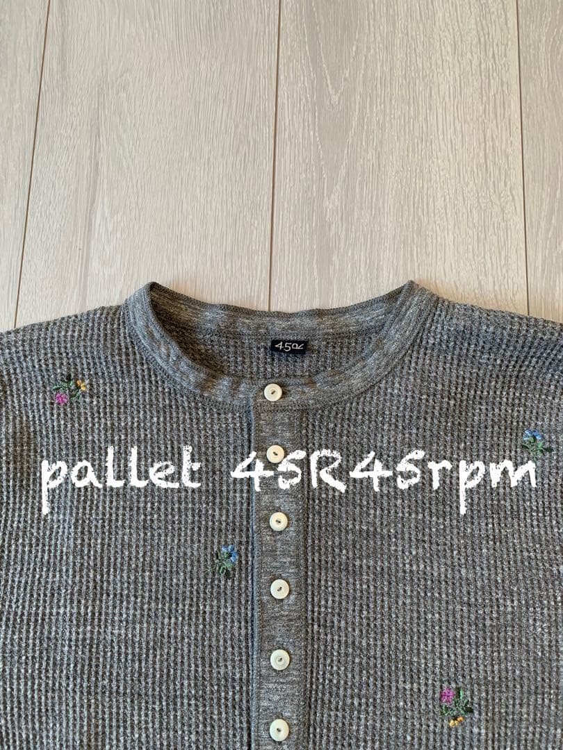 45R45rpm 刺繍ワッフルのヘンリー (トップ)