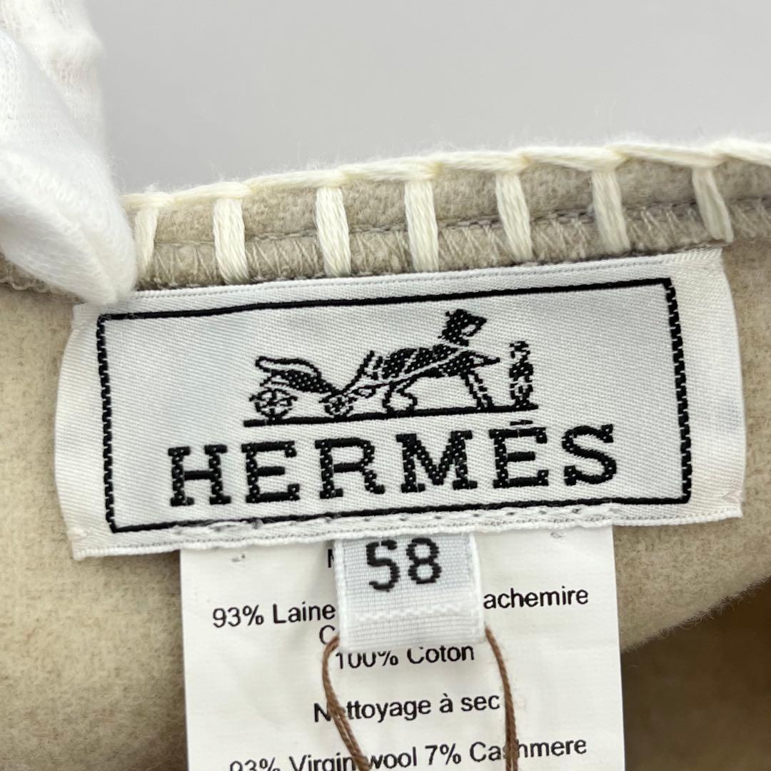 エルメス ベレー帽 サントノーレ 帽子 ウール カシミア セリエ 新品未使用