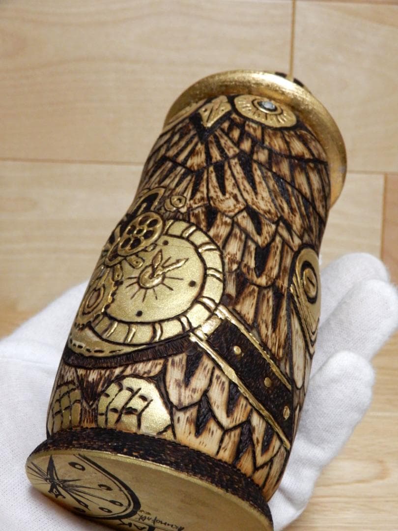 オクサナ・アキモワ　マトリョーシカ　スチームパンク風ふくろう梟フクロウ　作家もの