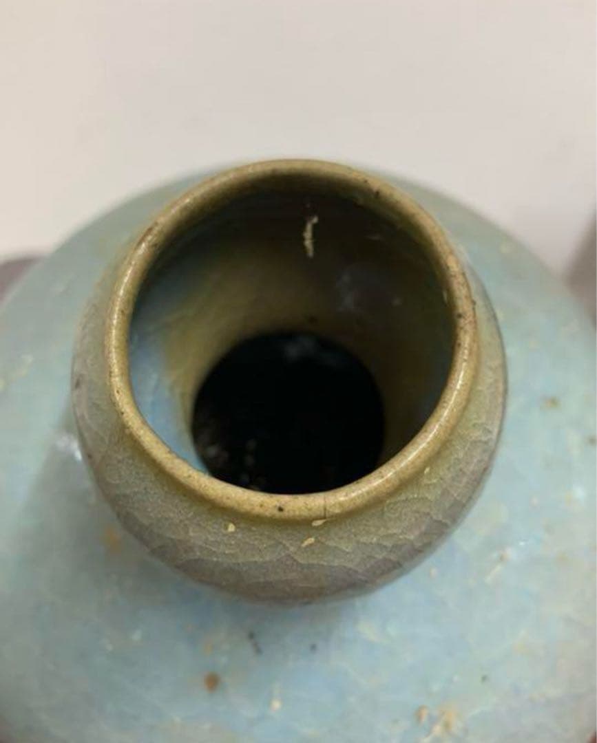 【希少品】中国古美術　宋時代　鈞窯澱青釉瓢箪花瓶Y02