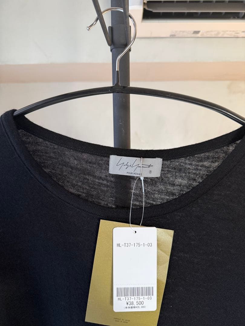 トップス Yohji Yamamoto 25AW ROUND NECK LONG SLV
