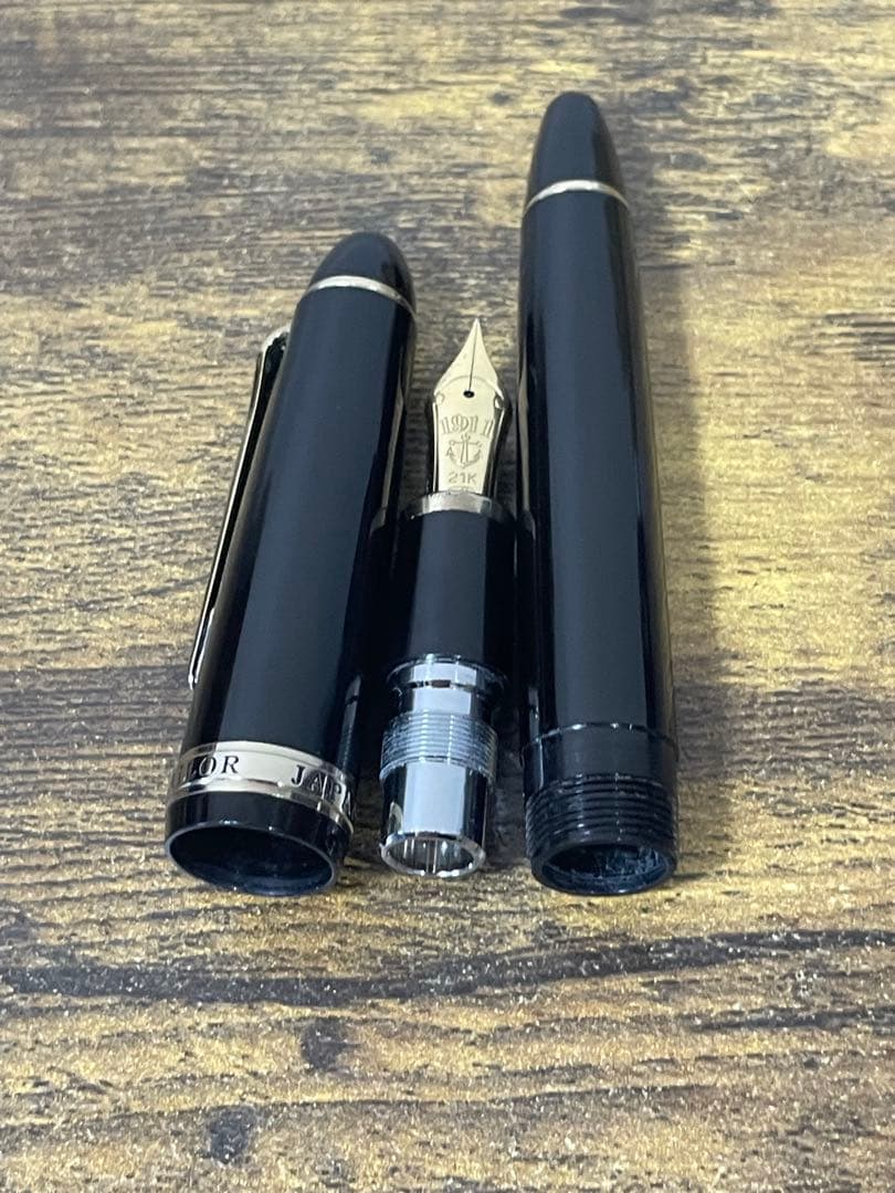 筆記確認＆洗浄済み　旧ニブ　ホワイトゴールド　21金　　セーラー　万年筆