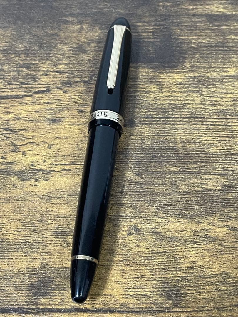 筆記確認＆洗浄済み　旧ニブ　ホワイトゴールド　21金　　セーラー　万年筆