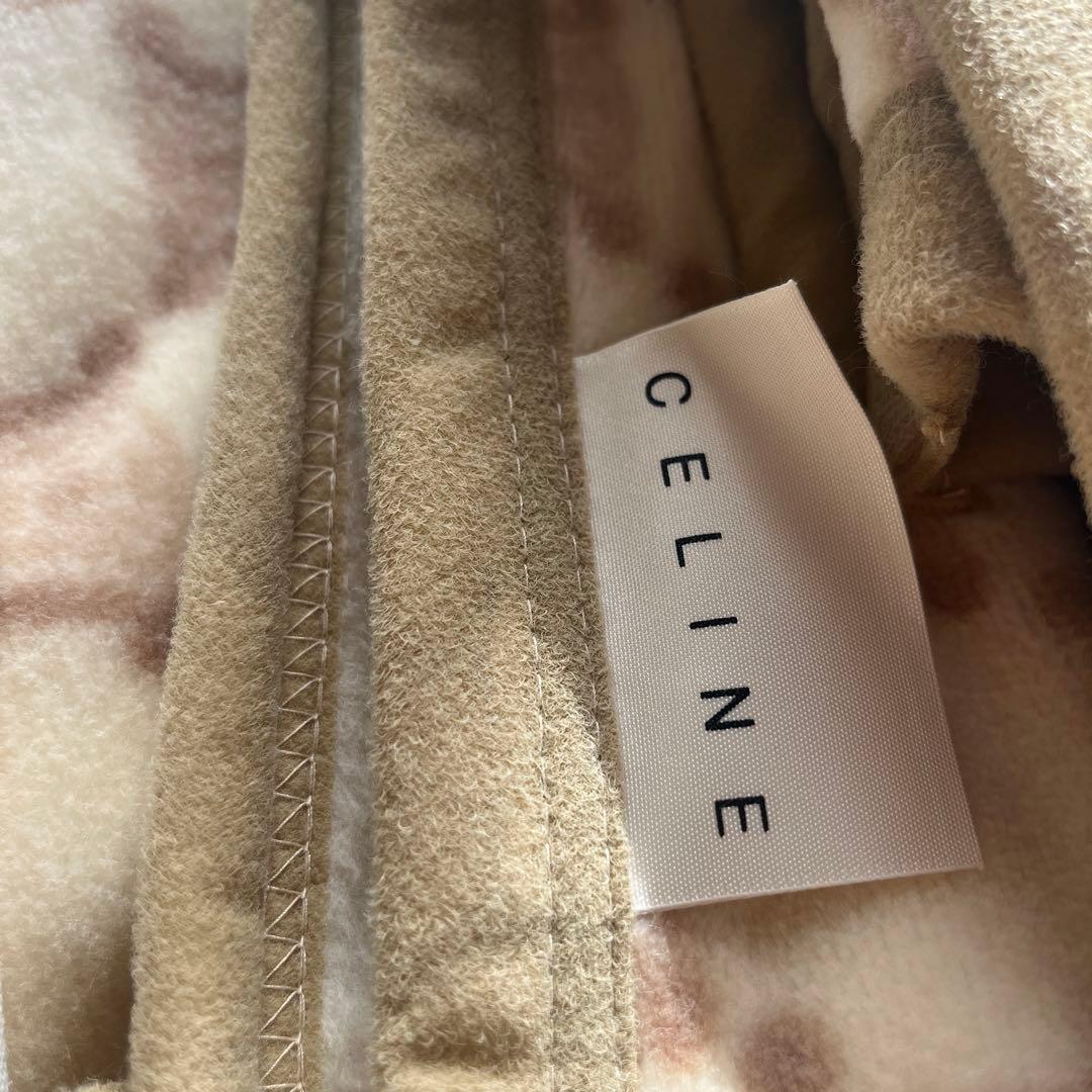 新品 セリーヌ　毛布　綿毛布　マカダム　ベージュクリーム系　西川産業