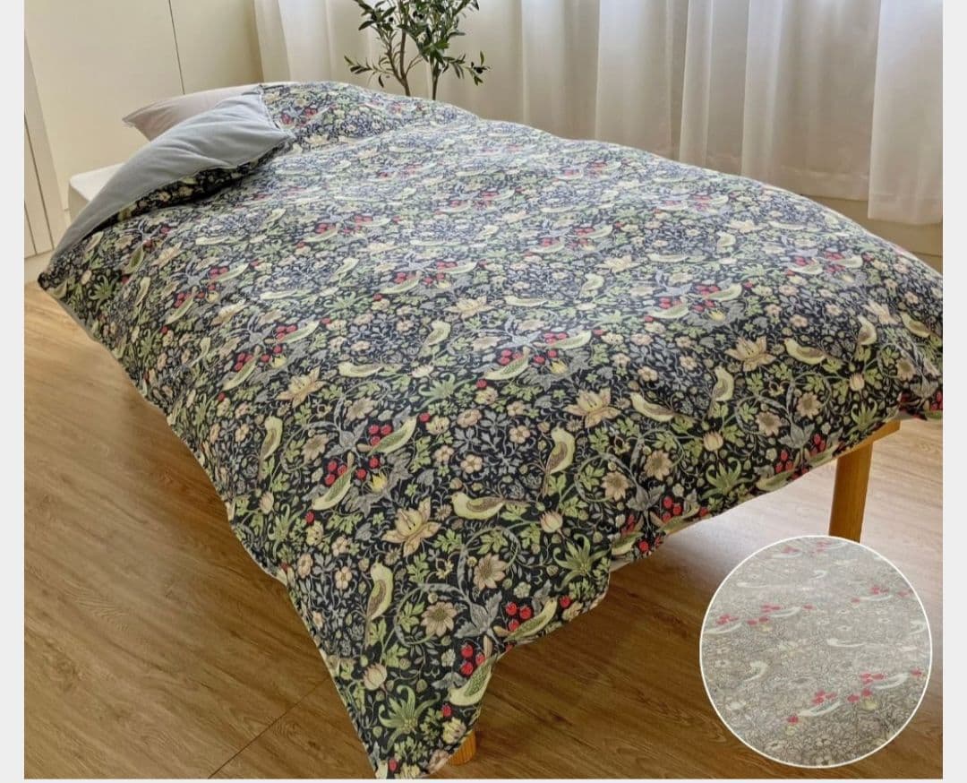 ロマンスV&A暖か羽毛専用掛け布団カバー 150×210cmブルー18700円