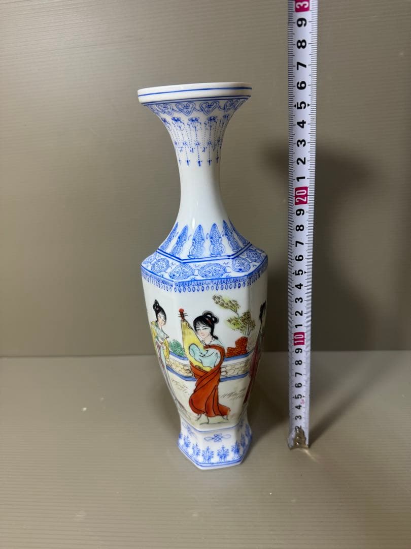 2234  中国美術　景徳鎮　薄胎　花瓶