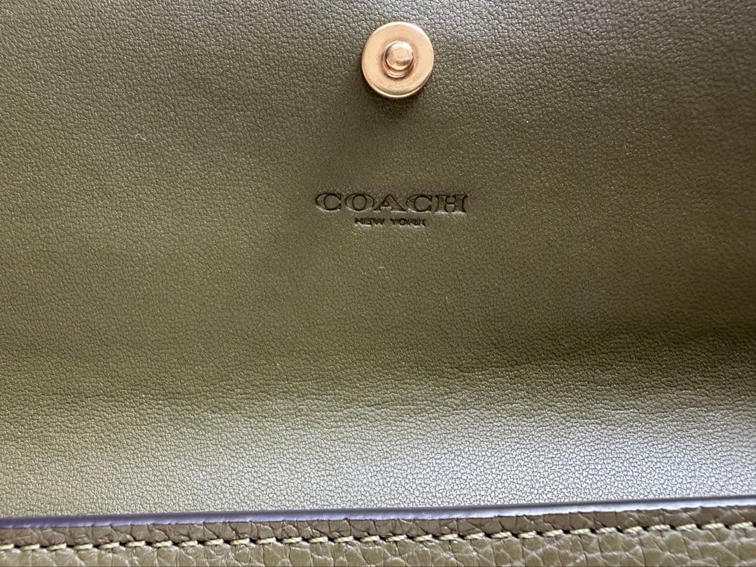 【美品】COACH コーチ 長財布 ミラ オリーブ