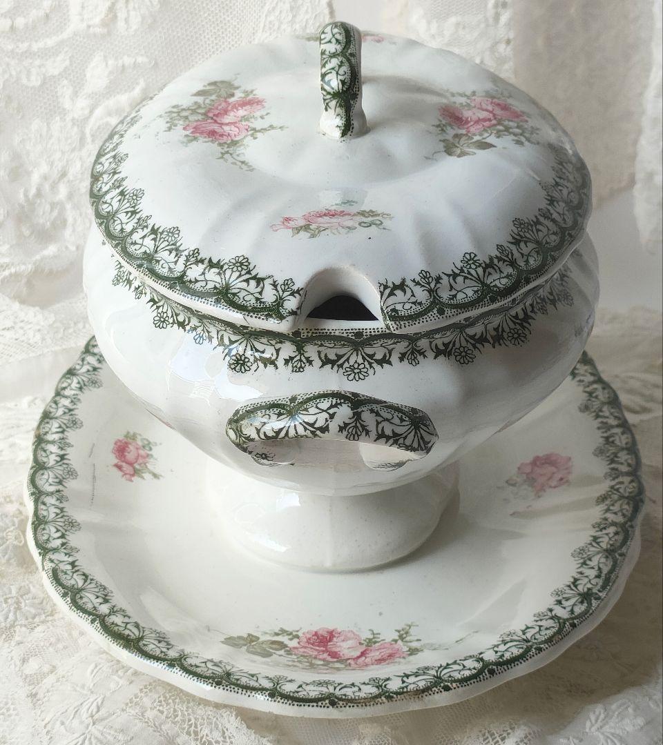 希少　美品　サンタマン　鈴蘭　薔薇　ソーシエール　フランスアンティーク