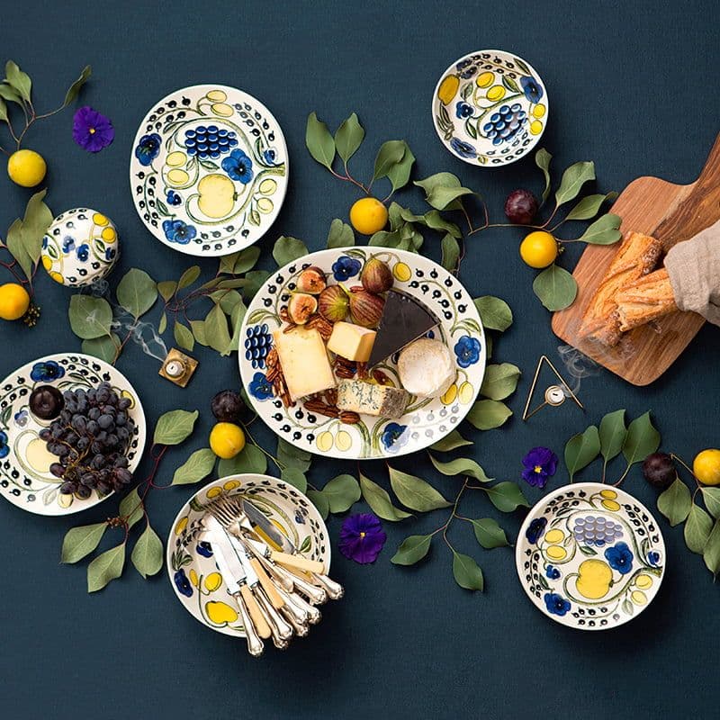 ARABIA パラティッシ イエロー パープル プレート21cm 2枚セット