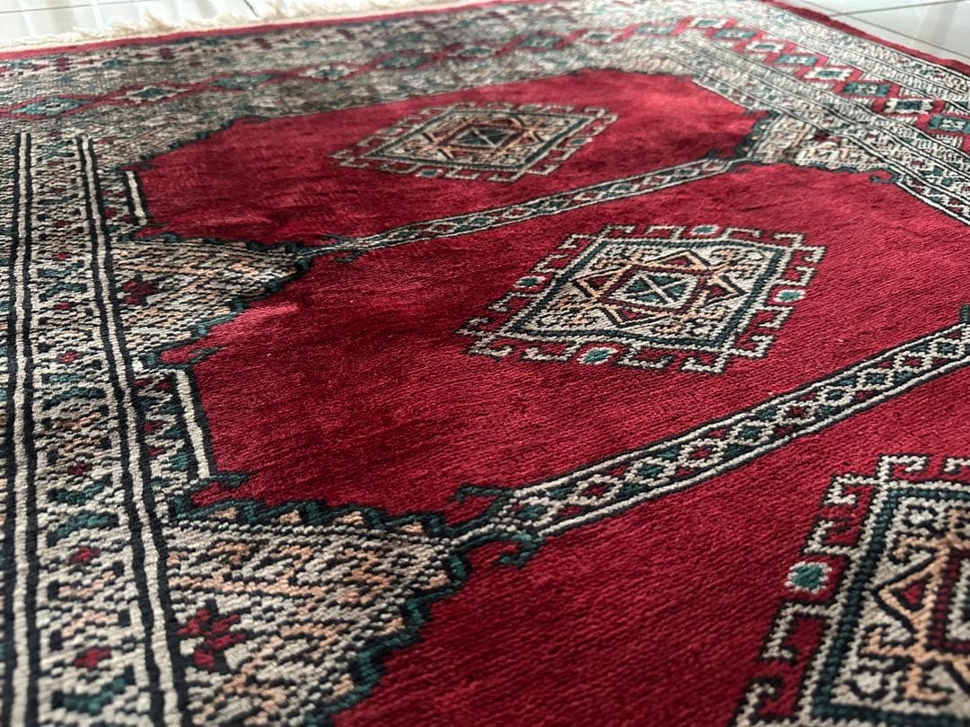 148×96 ヴィンテージラグ　手織ラグ