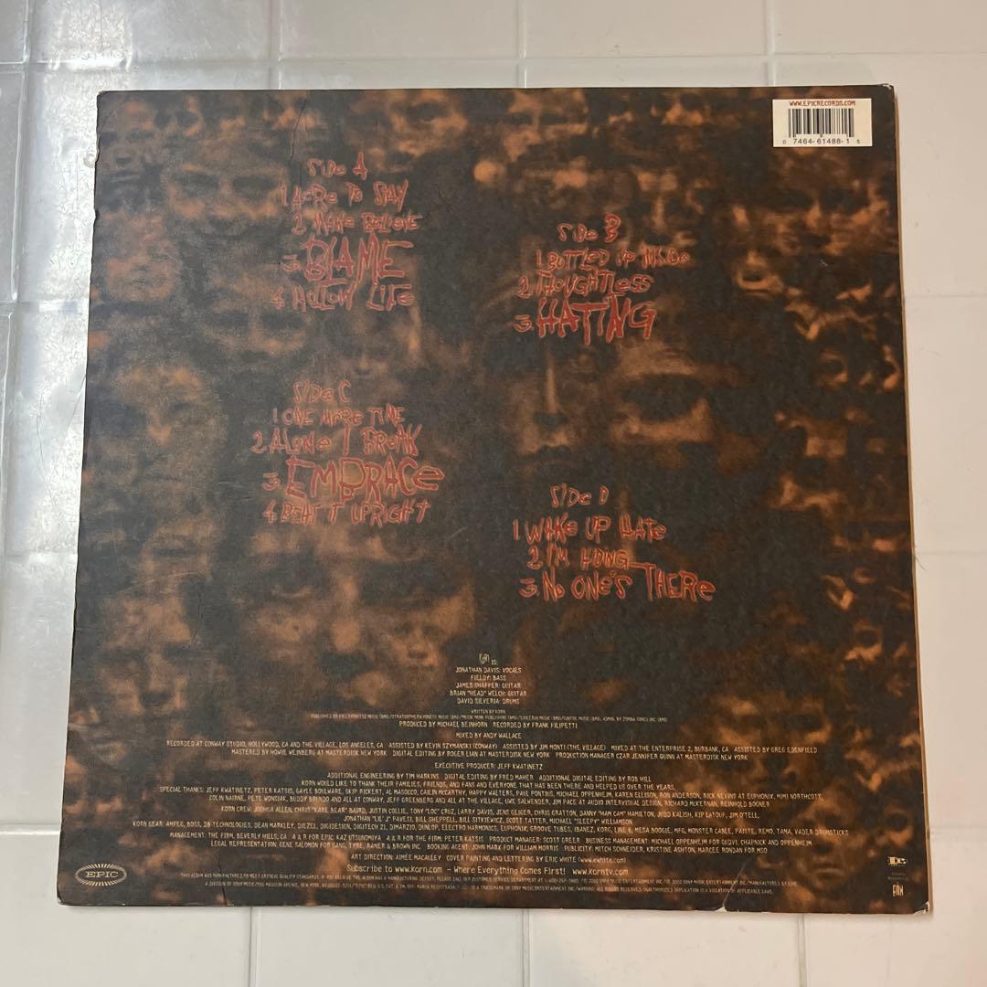 Korn UNTCHABLES USオリジナル レコード LP