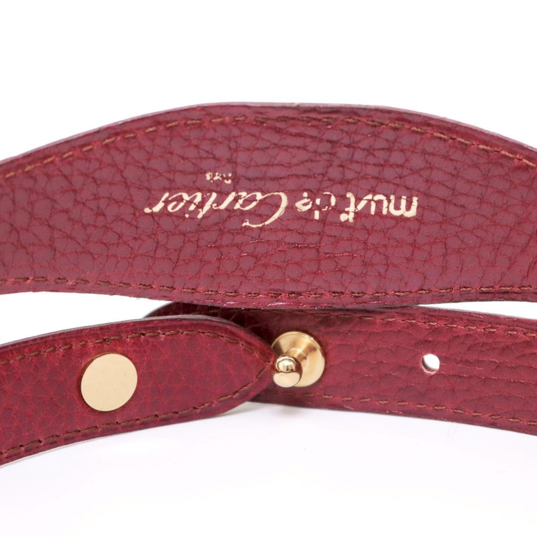美品 カルティエ マストライン 細ベルト　ボルドー 80cm±7　606