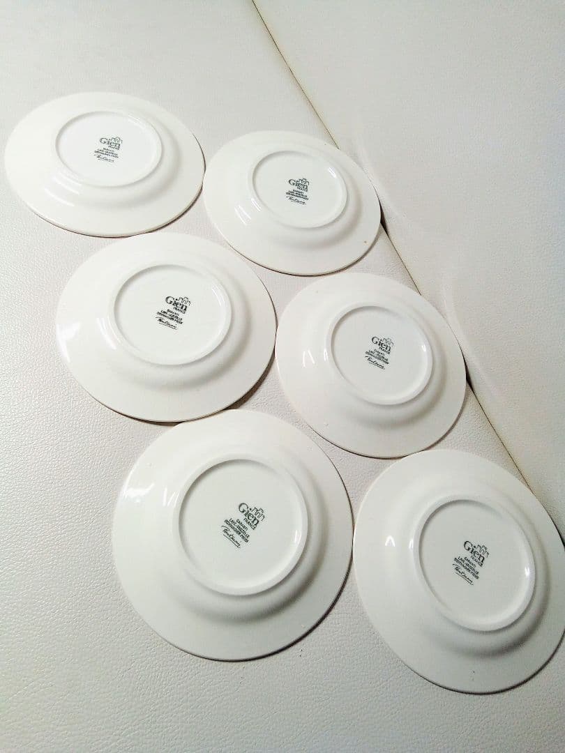 Gien ジアン　レモン　ケーキ皿　アンティーク　希少 な 6枚 セット