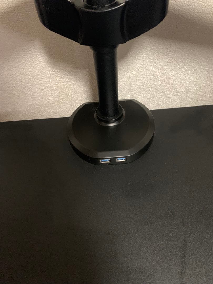 Bauhutteロングモニターアーム GSデュアルBMA-2GSUSBポート付き