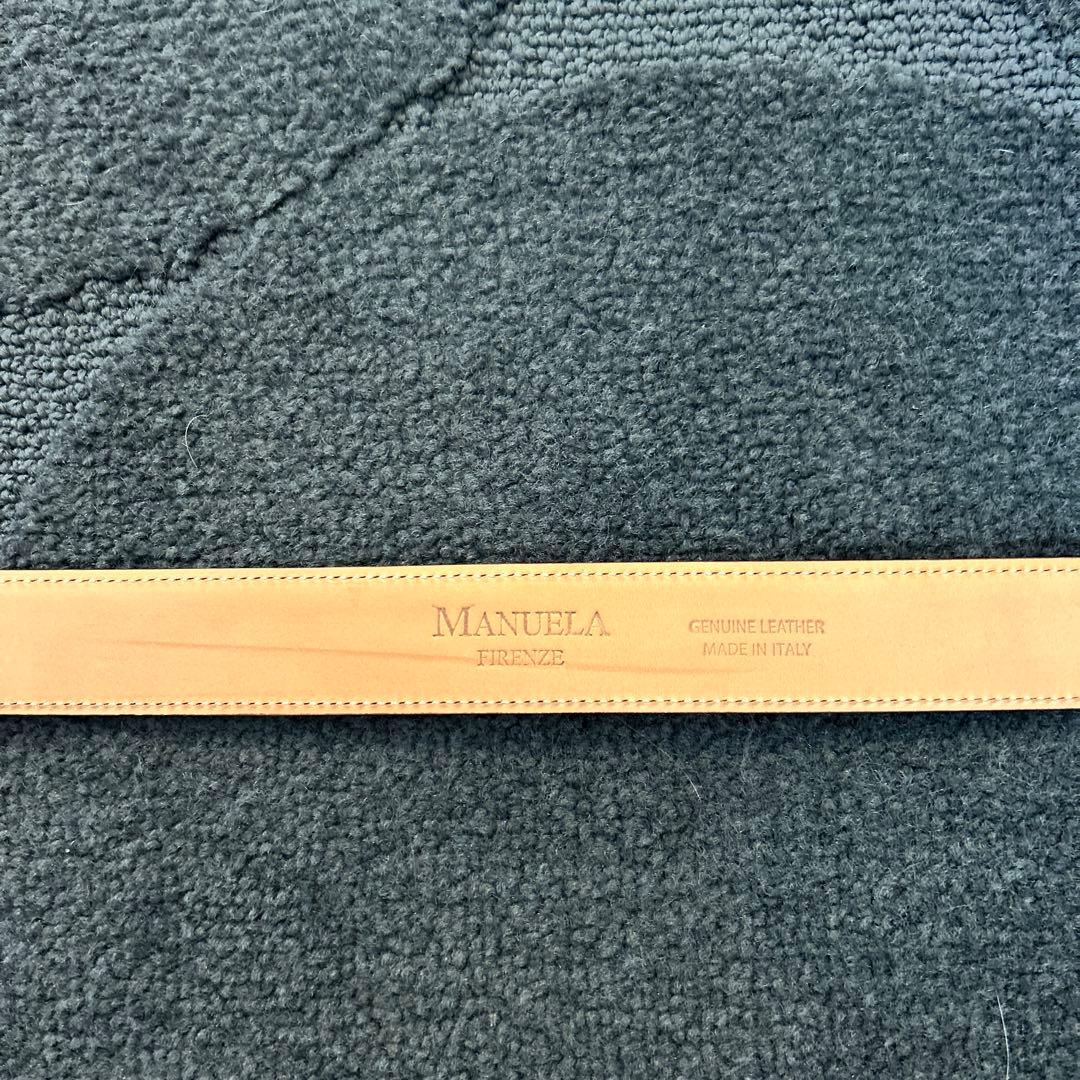 MANUELA ゴールドバックルベルト　ブラウン