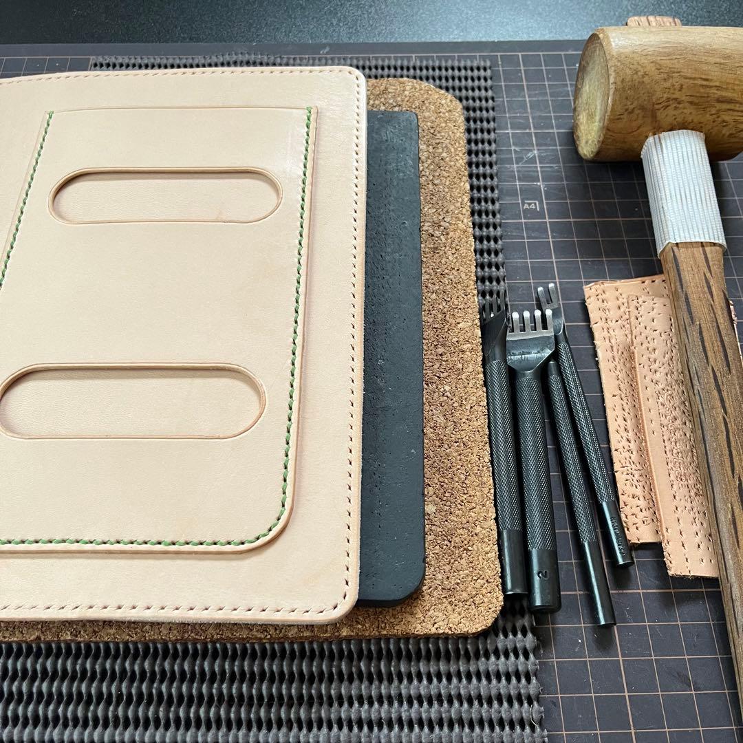 ヌメ革のA5サイズ 手帳カバー117 ペンケース65