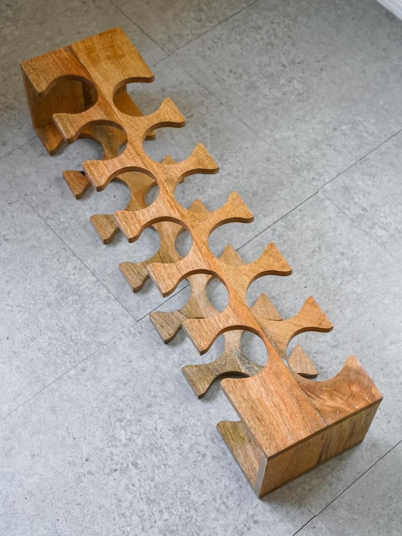 ヴィンテージ ボトルラック/収納シェルフ モダン ミッドセンチュリー