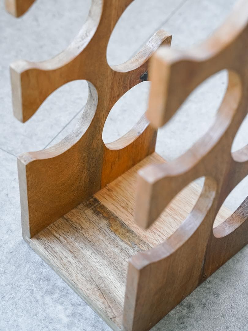 ヴィンテージ ボトルラック/収納シェルフ モダン ミッドセンチュリー