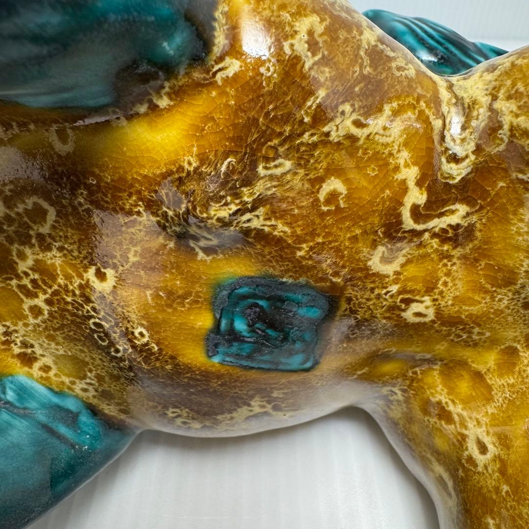 九谷焼 二代浅蔵五十吉作 獅子 置物 共箱 説明書 伝統工芸 魔除け 厄除け